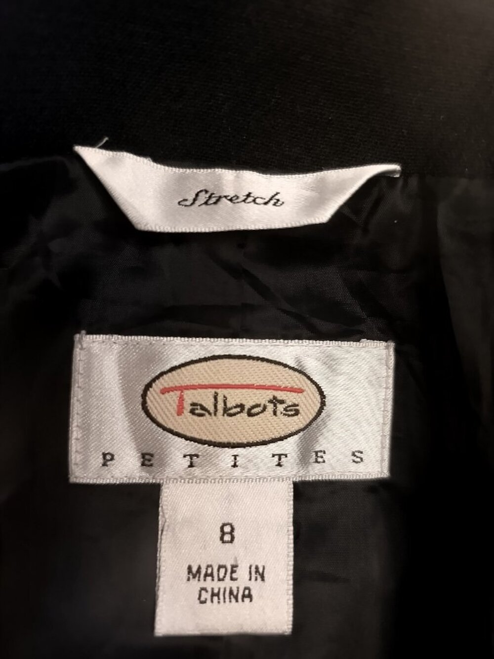 Talbots Petites Stretch Black One‑Button Blazer – Women’s Size 8 - Picture 8 of 11